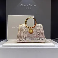 (HÀNG V.I.P) Size 23 - Túi xách nữ da rắn điểm xuyến mạ vàng kim sang trọng cao cấp nội địa Trung quai cầm tròn