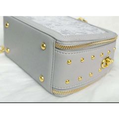 (HÀNG XINH - LIMITED) - Túi Cốp Chữ Nhật Họa Tiết Màu Xám