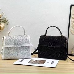 2025 Mới Châu Âu và Mỹ retro mini kim cương đính kim cương nóng túi xách lật che vai đeo chéo dây chuyền nữ