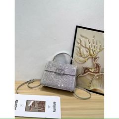 2025 Mới Châu Âu và Mỹ retro mini kim cương đính kim cương nóng túi xách lật che vai đeo chéo dây chuyền nữ