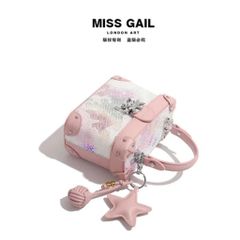 (Hàng V.I.P LIMITED) - Túi hộp nữ phiên bản giới hạn MISS GAIL Cầu vồng Đầy màu sắc phủ kim tuyến ngôi sao