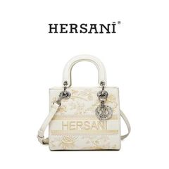 (Hàng V.I.P LIMITED - NO BOX - SHOP TẶNG HỘP KHÁC) - Túi xách nữ HERSANI khóa BẠC thêu thủ công sang trọng, đẳng cấp