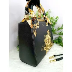 Túi Đi Tiệc Thêu Hoa Vàng Sang Trọng Tặng Kèm Khăn Lụa Size 25