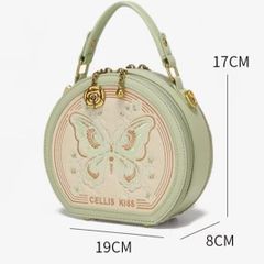(Hàng V.I.P LIMITED - FULLBOX HÃNG) - Túi xách nữ CELLIS KISS cốp tròn phiên bản giới hạn tinh tế