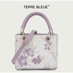 (LIMITED ORDER) - Túi Xách Cốp Nữ Chính Hãng TERRE BLEUE, Họa tiết thêu hoa, Sang trọng Thanh Lịch, Đi Tiệc