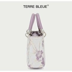 (LIMITED ORDER) - Túi Xách Cốp Nữ Chính Hãng TERRE BLEUE, Họa tiết thêu hoa, Sang trọng Thanh Lịch, Đi Tiệc