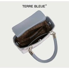(LIMITED ORDER) - Túi Xách Cốp Nữ Chính Hãng TERRE BLEUE, Họa tiết thêu hoa, Sang trọng Thanh Lịch, Đi Tiệc