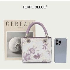 (LIMITED ORDER) - Túi Xách Cốp Nữ Chính Hãng TERRE BLEUE, Họa tiết thêu hoa, Sang trọng Thanh Lịch, Đi Tiệc