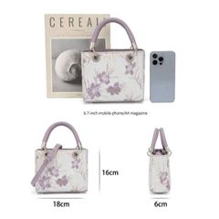 (LIMITED ORDER) - Túi Xách Cốp Nữ Chính Hãng TERRE BLEUE, Họa tiết thêu hoa, Sang trọng Thanh Lịch, Đi Tiệc