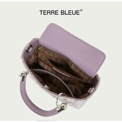 (LIMITED ORDER) - Túi Xách Cốp Nữ Chính Hãng TERRE BLEUE, Họa tiết thêu hoa, Sang trọng Thanh Lịch, Đi Tiệc