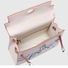(HÀNG VIP LIMITED ORDER) - Túi xách Nữ HERSANI thiết kế da thật phối trắng sang chảnh