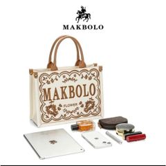 (HÃNG MAKBOLO - NO BOX) - Túi Công sở Nữ họa tiết thêu thời thượng, trang nhã, dễ phối đồ. Bag Da Tote