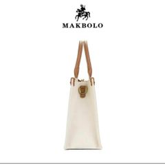 (HÃNG MAKBOLO - NO BOX) - Túi Công sở Nữ họa tiết thêu thời thượng, trang nhã, dễ phối đồ. Bag Da Tote
