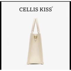 (Hàng V.I.P LIMITED - NO BOX) - Túi xách Tote Nữ CELLIS KISS sức chứa lớn họa tiết thêu thời thượng, đẳng cấp, màu Kem