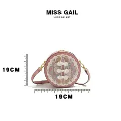 (Hàng V.I.P LIMITED) - Túi Cốp tròn MISS GAIL có chi tiết ren thắt nút màu Hồng không quai xách