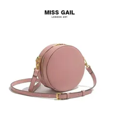 (Hàng V.I.P LIMITED) - Túi Cốp tròn MISS GAIL có chi tiết ren thắt nút màu Hồng không quai xách