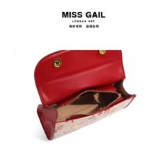 (Hàng V.I.P LIMITED) - Túi xách nữ MISS GAIL kết cấu tay cầm quai tre, túi Messenger Đỏ