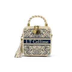 (Hàng V.I.P LIMITED - FULLBOX HÃNG) - Túi xách nữ CELLIME dáng cốp vuông thêu chữ đứng Form, Hoa văn Tinh tế, Sang trọng