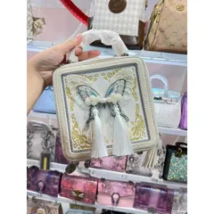 (HÀNG V.I.P LIMITED - IT CELLIME) - Túi xách nữ CHÍNH HÃNG sang trọng, Hoa Văn tinh tế 20cm