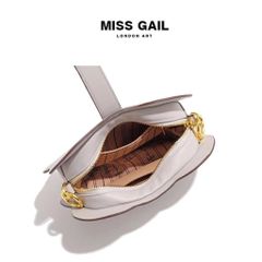 (Hàng V.I.P LIMITED) - Túi HONG KONG MISS GAIL thiết kế phiên bản giới hạn gấu trúc TRẮNG phối tay cầm bằng trúc