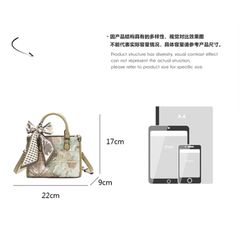 (Hàng V.I.P LIMITED) - Túi tote thêu hoa XANH tinh tế MISS GAIL sang chảnh tặng dây buộc nơ