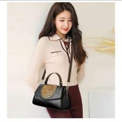 (M5978 - HÀNG V.I.P - DA BÒ HỌA TIẾT) - Túi xách Nữ Da Bò Xuất Âu Khắc Size 28