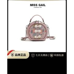 (Hàng V.I.P LIMITED) Túi xách tròn MISS GAIL có chi tiết ren thắt nút màu Hồng