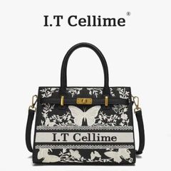 (HÀNG V.I.P HÃNG LIMITED) - Túi xách nữ I.T CELLIME thêu hồ điệp thanh lịch, trang nhã, thời thượng