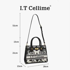 (HÀNG V.I.P HÃNG LIMITED) - Túi xách nữ I.T CELLIME thêu hồ điệp thanh lịch, trang nhã, thời thượng