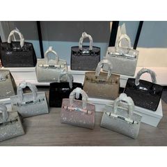(HÀNG V.I.P - ORDER) - Túi H.M 2 quai Họa tiết Da Đính Đá Bling Bling Size 25