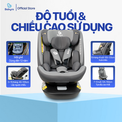 Ghế ô tô cho bé BABYRO I-SPINSAFE (G412I0T)