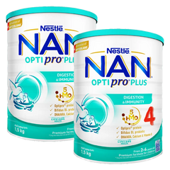 Combo 2 Sữa Nan Optipro PLUS 4 1.5kg, với 5HMO, Công thức từ Thụy Sĩ (2-6 tuổi)