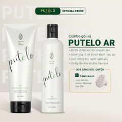 Bộ dầu gội & xả thực vật, trẻ hóa da đầu, giảm rụng, hỗ trợ mọc tóc – Putelo AR – Chính hãng Nhật Bản