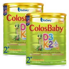 Combo 2 Sản phẩm dinh dưỡng công thức Colosbaby Gold D3K2 2+ 800g - S