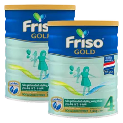Combo 2 lon Friso Gold 4, 2 - 6 tuổi (1400gr)