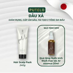 Dầu xả cho tóc rụng, cấp ẩm, tái sinh 3 tầng da đầu, giúp tóc chắc khỏe PUTELO Hair Scalp Pack 240g từ NHẬT