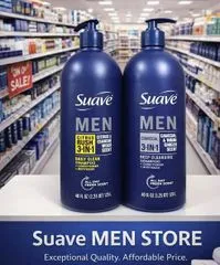 ữa tắm gội Suave Men 3in1 Citrus Rush 1.18L nam tiện lợi