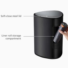 Thùng rác Joseph Joseph EasyStore Steel Pedal Bin 70595 5L màu đen nhám