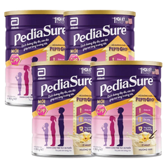 Combo 4 Thực phẩm dinh dưỡng y học cho trẻ 1-10 tuổi: Pediasure vani 850g