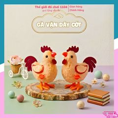 Đồ chơi gà bông vặn dây cót nhảy lon ton giúp bé làm quen với động vật