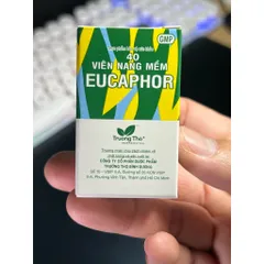 Eucaphor Hộp 40 viên nang mềm - Hỗ trợ thanh họng, hạn chế ho nhiều.
