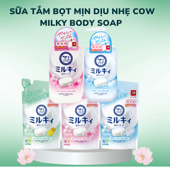 Sữa tắm bọt mịn dịu nhẹ COW Milky Body Soap dạng túi 360ml/dạng chai 500ml