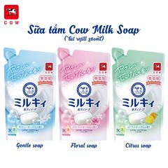 Sữa tắm bọt mịn dịu nhẹ COW Milky Body Soap dạng túi 360ml/dạng chai 500ml