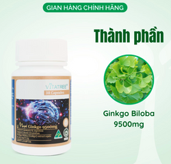 Bổ não Vitatree Maxi Ginkgo 9500mg 30 viên - Úc (Nhập khẩu, tem phụ)