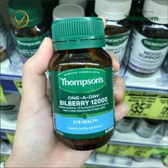 Viên uống bổ mắt và hỗ trợ mao mạch mắt Thompson’s One-A-Day Bilberry 12000mg 60 viên