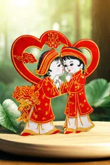 Bộ Chữ Xốp Trang Trí Đám Cưới Đủ Loại Gồm 6 Hình Và Tên Dâu Rễ Ngày Cưới