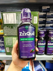 Siro hỗ trợ giấc ngủ ban đêm Vicks Nyquil ZzzQuil Nighttime Sleep Aid 354ml (Warming Berry) 672076