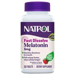 Viên ngậm ngủ ngon Natrol Melatonin 5mg 250 viên của Mỹ