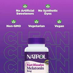 Viên ngậm ngủ ngon Natrol Melatonin 5mg 250 viên của Mỹ