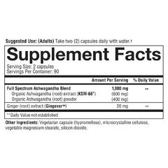 Viên Ashwagandha Youtheory nhân sâm Ấn Độ 1000mg 180 viên